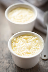 Clotted cream rice pudding