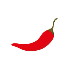 realistic Red hot natural chili pepper, isolated image with shadow vector illustration