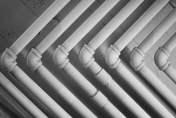 geometric, exposed duct work