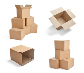 box package delivery cardboard carton stack