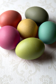 colored easter eggs