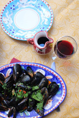 Mussels in the Amalfi coast style