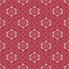 Seamless pattern for packing Christmas gifts. Retro background. Vector illustration