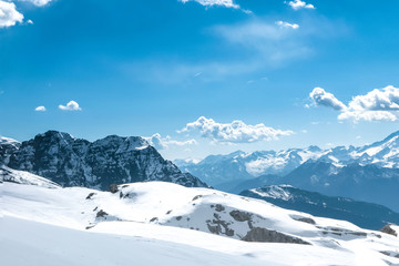 Fototapeta na wymiar Snowy winter landscape, large image