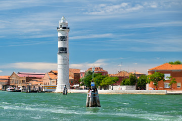Historic lighthouse at the island of Murano near Venice