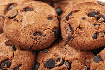 Chocolate chip cookies background