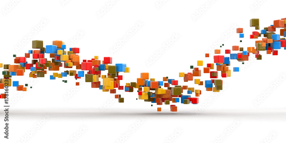 Poster blockchain technology. image with clipping path.
