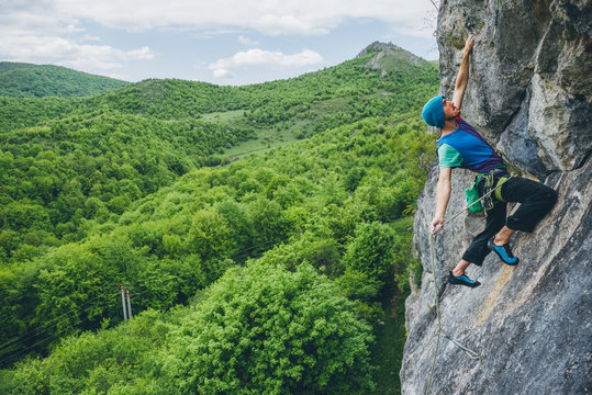 male rock climber