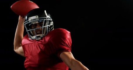 American football player throwing the ball  - Powered by Adobe