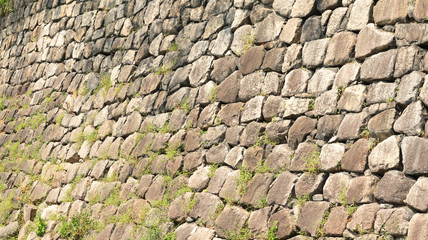 Wall texture of Osaka Castle, Japan