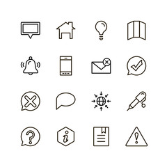 Flat line icon