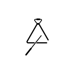 Naklejka premium Musical triangle icon