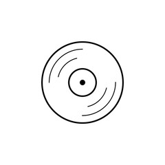 vinyl LP record line icon
