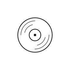 vinyl LP record line icon