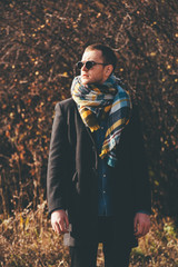 man with scarf