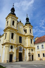 Fototapeta na wymiar Baroque church of Translation of Virgin Mary in Straznice, Czech Republic