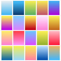 Fototapeta premium Set of modern colorful gradients for mobile app and website design. Vector