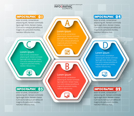 Abstract 3D Paper Infographics