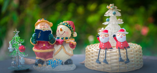 Santa Claus toy in the garden