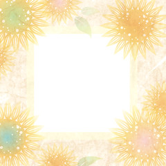 Obraz premium ひまわり 向日葵 フレーム 素材