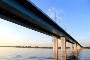 Road bridge over the Volga river, Yaroslavl, Russia