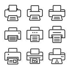 Printer icon set.