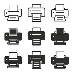 Printer icon set.