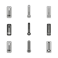 Thermometer icon set.