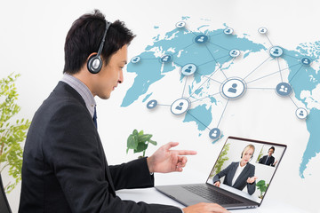Video conference concept. 