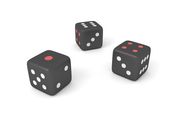 Dice. 3d rendering.
