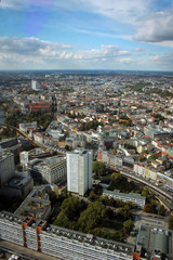 Berlin City panorama from the top of Fernsehturm, Germany