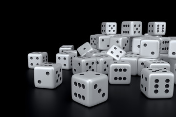 Dice. 3d rendering.