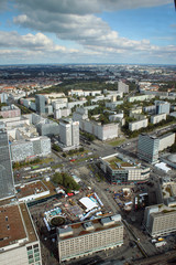 Berlin City panorama from the top of Fernsehturm, Germany