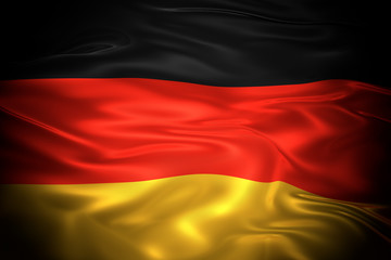 National flag of the Federal Republic of Germany 3D illustration