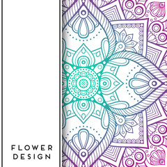 Vector luxury wedding invitation with mandala