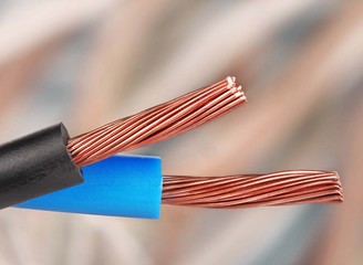Electrical cable closeup  background