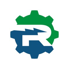 R logo initial letter design template vector