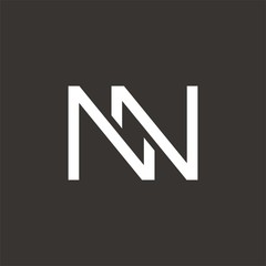 NN logo initial letter design template vector