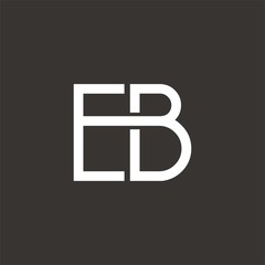 EB logo initial letter design template vector