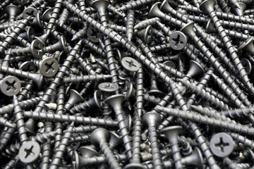 Construction black self-tapping screws.