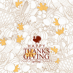Happy Thanksgiving holiday festival background
