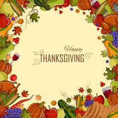 Fototapeta premium Happy Thanksgiving holiday festival background
