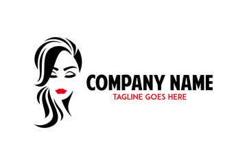 woman beauty logo vector illustration