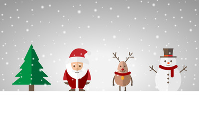 Weihnachten - Grußkarte mit Figuren (in Grau)