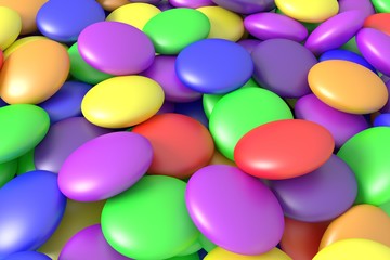 Colorful candy. 3d rendering.