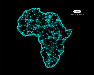 Vector abstract illustration of Africa map.