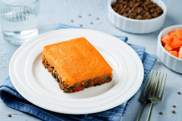 Vegan sweet potato Shepherd's pie