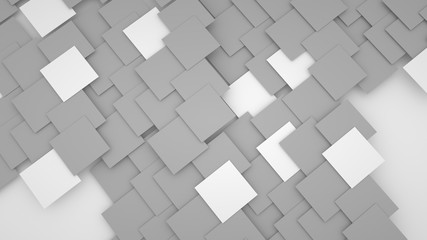 Abstract background with many small squares, 3d render