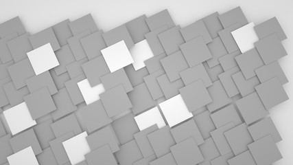 Abstract background with many small squares, 3d render