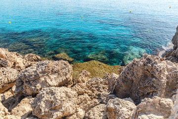 Fototapeta na wymiar Nissi beach in sunny weather.Ayia Napa.Cyprus